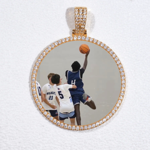 MEDIUM 3D CIRCLE CUSTOM PICTURE PENDANT