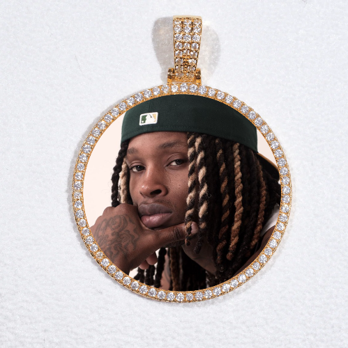 MEDIUM 3D CIRCLE CUSTOM PICTURE PENDANT
