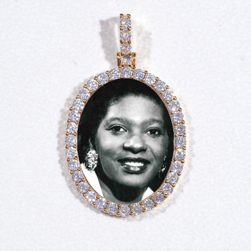 3D Oval Custom Picture Pendant