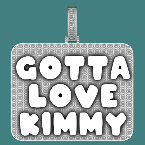 CUSTOM LETTER NECKLACE 3D BIG SQUARE