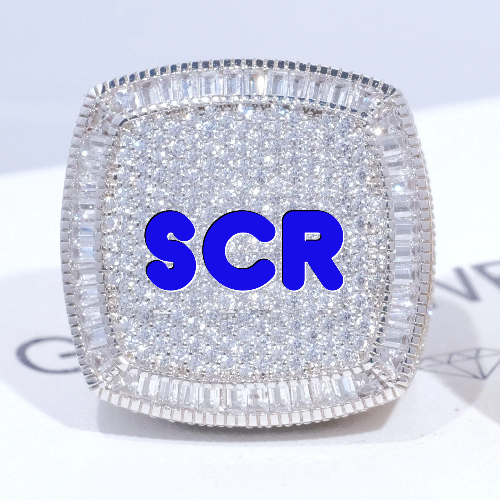 CUSTOM LETTER 3D ICED RING