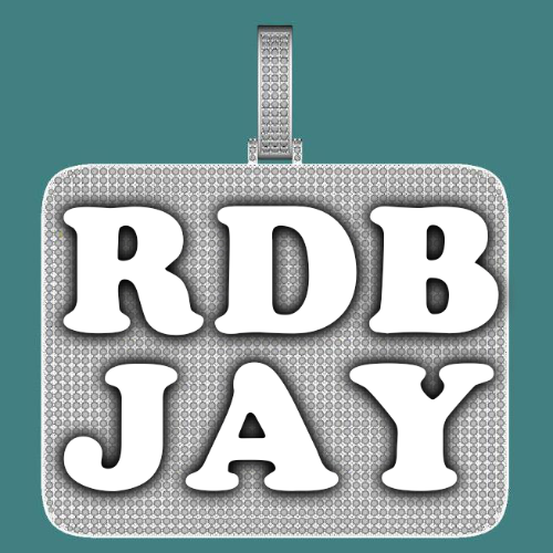 CUSTOM LETTER NECKLACE 3D BIG SQUARE