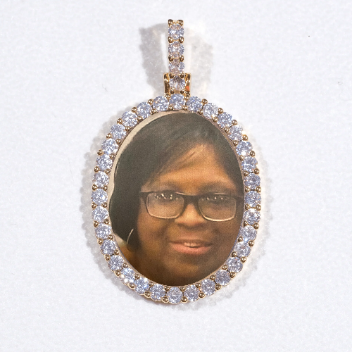 3D Oval Custom Picture Pendant