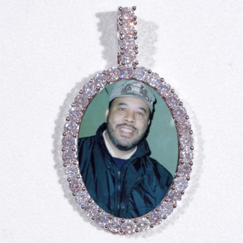 Large 3D Oval Custom Picture Pendant