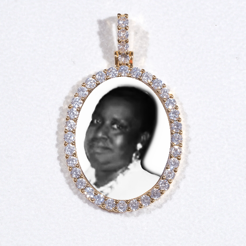 3D Oval Custom Picture Pendant