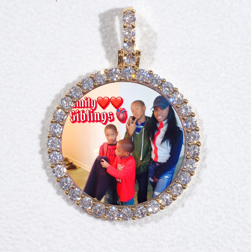 3D CIRCLE CUSTOM PICTURE PENDANT SMALL SIZE