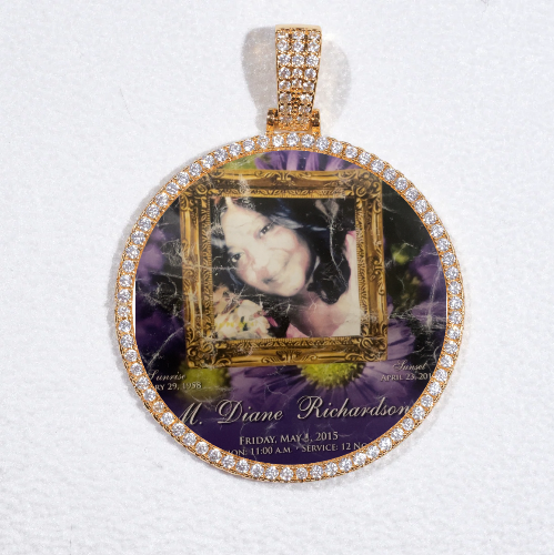 MEDIUM 3D CIRCLE CUSTOM PICTURE PENDANT