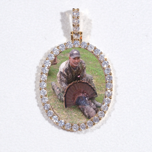 3D Oval Custom Picture Pendant
