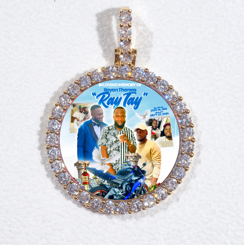 3D CIRCLE CUSTOM PICTURE PENDANT SMALL SIZE