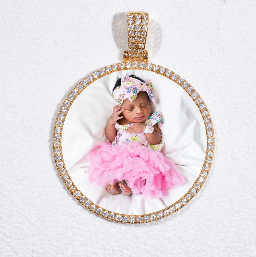 MEDIUM 3D CIRCLE CUSTOM PICTURE PENDANT