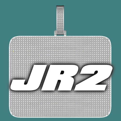 CUSTOM LETTER NECKLACE 3D BIG SQUARE