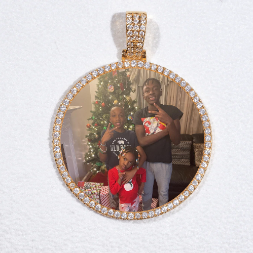 MEDIUM 3D CIRCLE CUSTOM PICTURE PENDANT