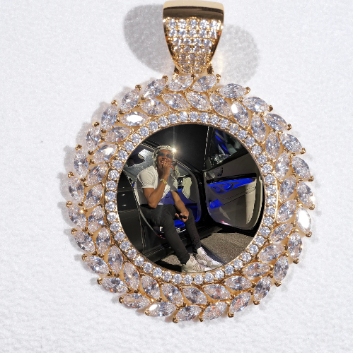 Large 3D Wheat Ear Custom Picture Pendant