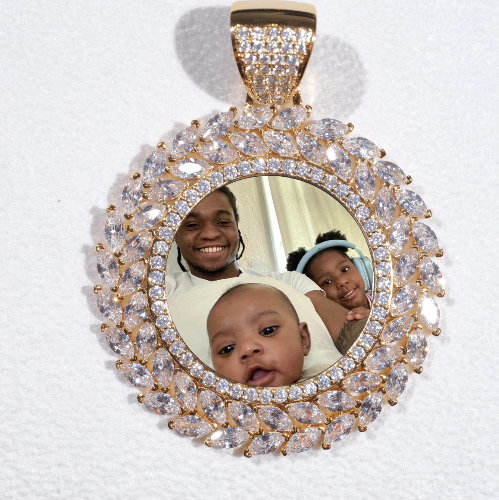 Large 3D Wheat Ear Custom Picture Pendant