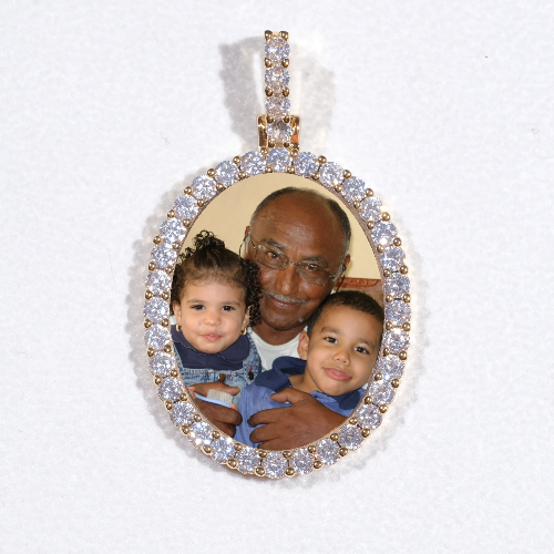 3D Oval Custom Picture Pendant
