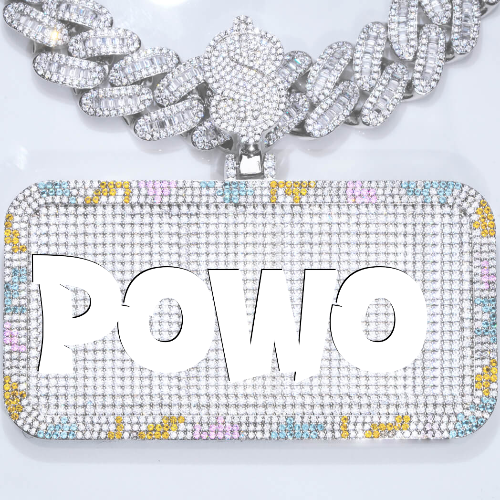 CUSTOM LETTER NECKLACE 3D COLORFUL SQUARE