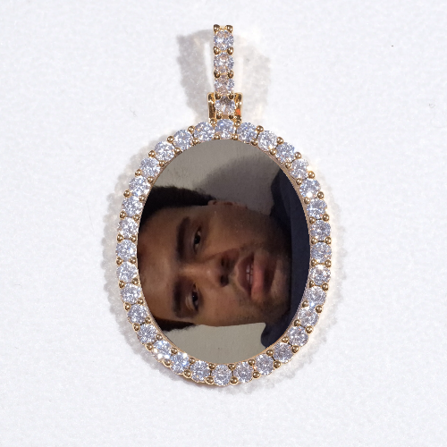 3D Oval Custom Picture Pendant