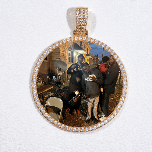 MEDIUM 3D CIRCLE CUSTOM PICTURE PENDANT