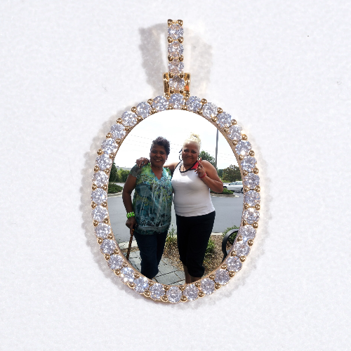 3D Oval Custom Picture Pendant