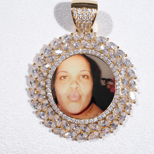 Large 3D Wheat Ear Custom Picture Pendant