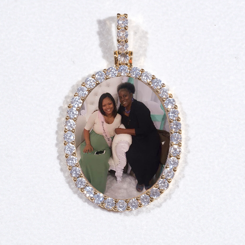 3D Oval Custom Picture Pendant