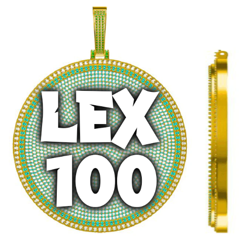 CUSTOM LETTER NECKLACE 3D BIG DISC