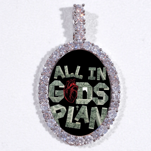Large 3D Oval Custom Picture Pendant