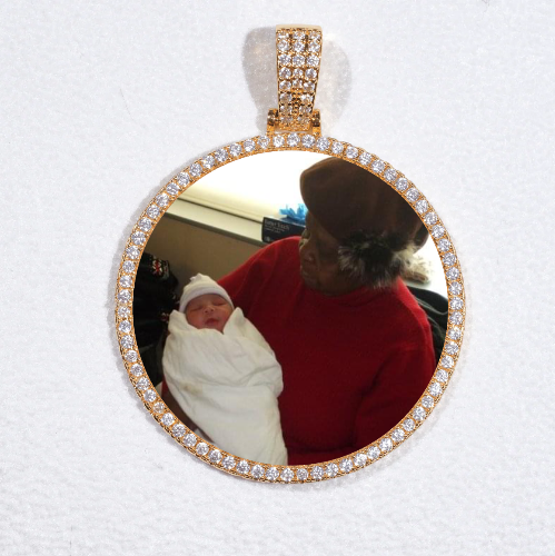 MEDIUM 3D CIRCLE CUSTOM PICTURE PENDANT