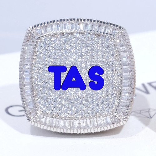 CUSTOM LETTER 3D ICED RING