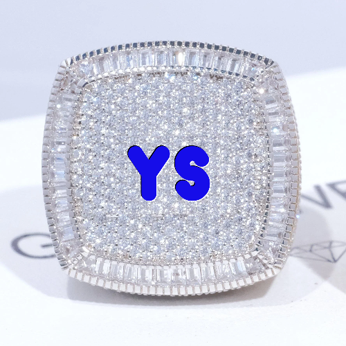 CUSTOM LETTER 3D ICED RING