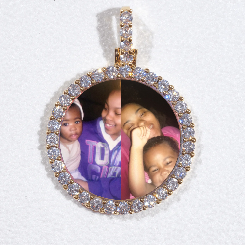 3D CIRCLE CUSTOM PICTURE PENDANT SMALL SIZE