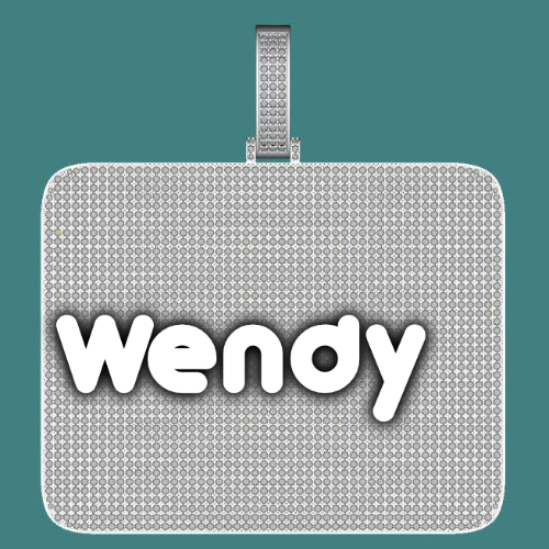CUSTOM LETTER NECKLACE 3D BIG SQUARE