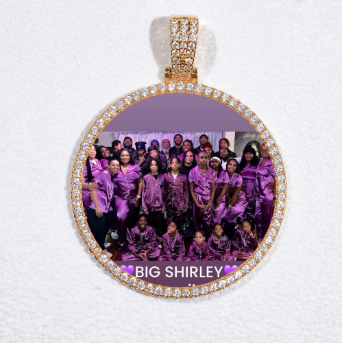 MEDIUM 3D CIRCLE CUSTOM PICTURE PENDANT