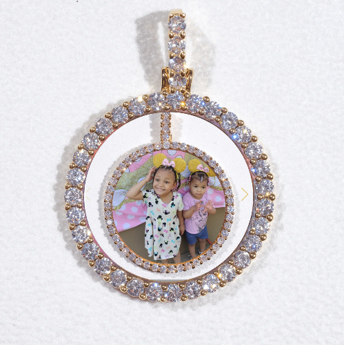 3D CIRCLE CUSTOM PICTURE PENDANT SMALL SIZE