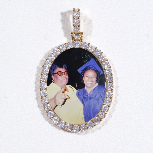 3D Oval Custom Picture Pendant
