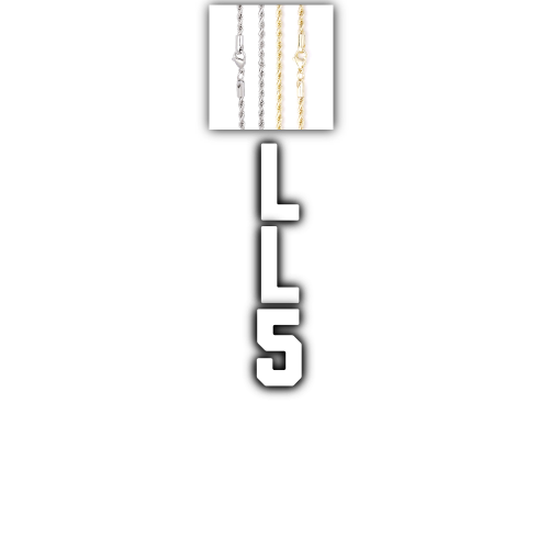 Custom Letters Baguette Two Layer Necklace