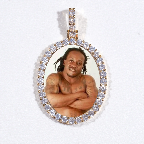 3D Oval Custom Picture Pendant