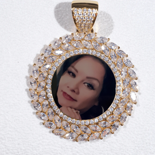 Large 3D Wheat Ear Custom Picture Pendant