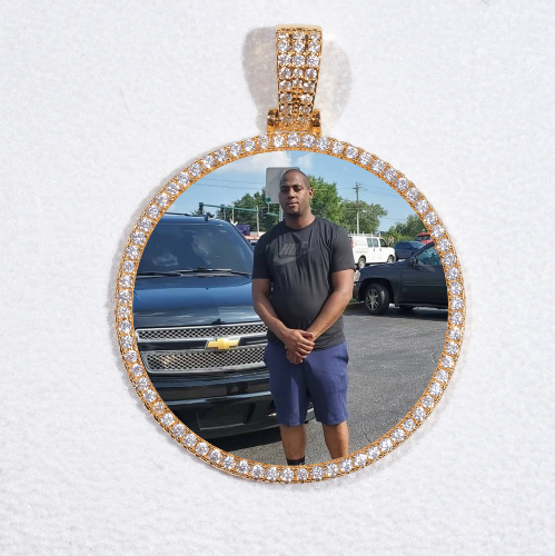 MEDIUM 3D CIRCLE CUSTOM PICTURE PENDANT