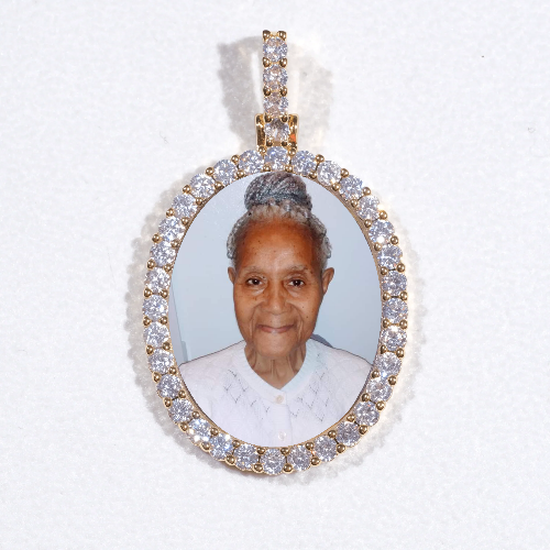3D Oval Custom Picture Pendant