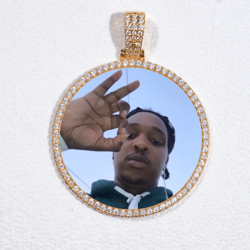 MEDIUM 3D CIRCLE CUSTOM PICTURE PENDANT