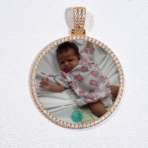 MEDIUM 3D CIRCLE CUSTOM PICTURE PENDANT