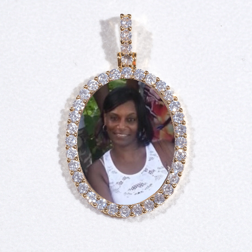 3D Oval Custom Picture Pendant