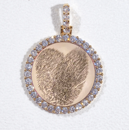 3D CIRCLE CUSTOM PICTURE PENDANT SMALL SIZE