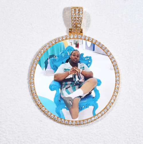 MEDIUM 3D CIRCLE CUSTOM PICTURE PENDANT