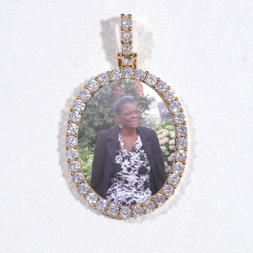3D Oval Custom Picture Pendant