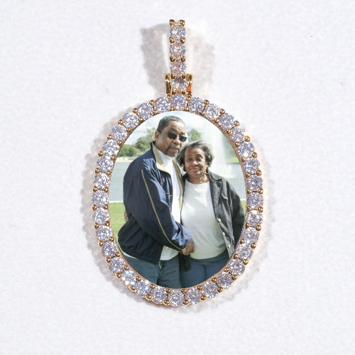 3D Oval Custom Picture Pendant