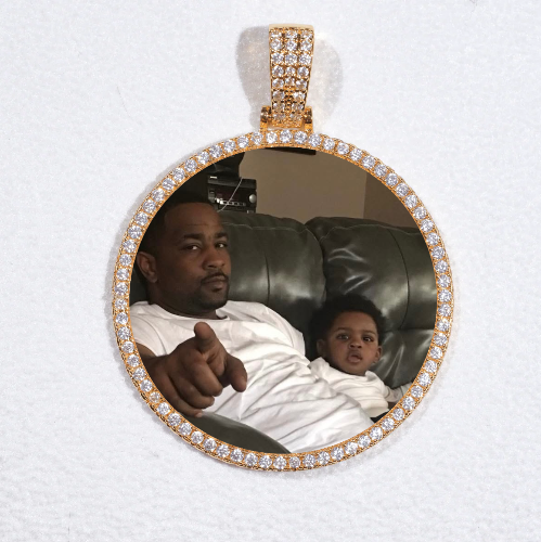 MEDIUM 3D CIRCLE CUSTOM PICTURE PENDANT