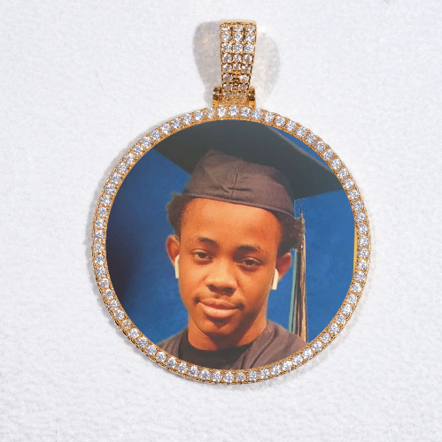 MEDIUM 3D CIRCLE CUSTOM PICTURE PENDANT