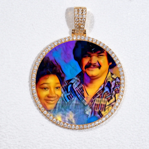 MEDIUM 3D CIRCLE CUSTOM PICTURE PENDANT